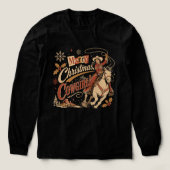 Cowgirl Kerstmis Tri-Blend Shirt (Voorkant)