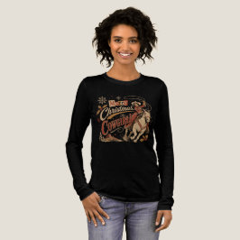 Cowgirl Kerstmis Tri-Blend Shirt