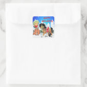 Cowgirl Kind met Paard Custom Vakantie Sticker (Tas)