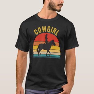Cowgirl Koe Girl Horse Brown Cowgirl 1 T-shirt