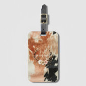 Cowgirl Koeienhuid Floral Deer Antlers Bagagelabel (Voorkant (verticaal))