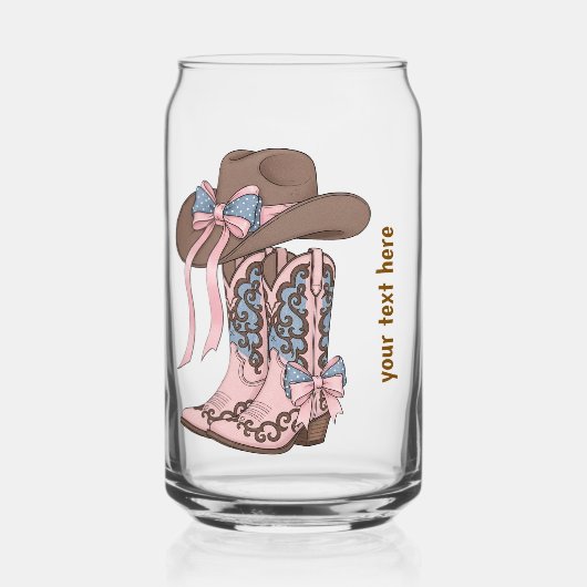 cowgirl laarzen  blikvorm glas (Voorkant)