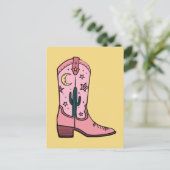 Cowgirl laarzen briefkaart (Staand voorkant)