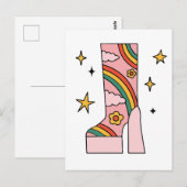 Cowgirl laarzen briefkaart (Voorkant / Achterkant)