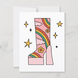 Cowgirl laarzen briefkaart