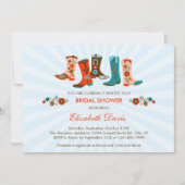 Cowgirl laarzen bruids douche uitnodiging (Voorkant)