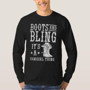 Cowgirl-laarzen Citaten Feest Paard T-shirt