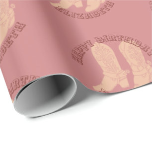 Cowgirl laarzen custom design cadeaupapier
