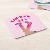 Cowgirl-laarzen Kartonnen Onderzetters (Schuin)