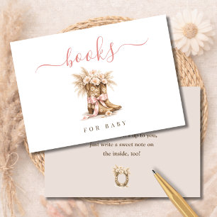 Cowgirl Laarzen Meisje Baby Shower Boeken Voor Bab Bedankkaart