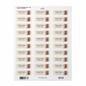 Cowgirl laarzen met bloemen retour adreslabels etiket (Full Sheet)