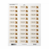 Cowgirl laarzen met zonnebloemen retour adreslabel etiket (Full Sheet)