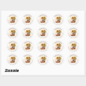 Cowgirl Laarzen Met Zonnebloemen Retouradreslabel Ronde Sticker (Vel)