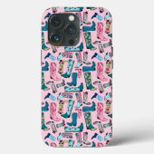 cowgirl laarzen op roze Case-Mate iPhone case (Achterkant)