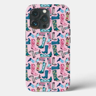 cowgirl laarzen op roze Case-Mate iPhone case
