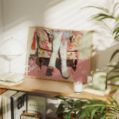 Cowgirl Laarzen Schilderen Retro  Print