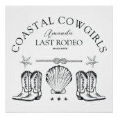 Cowgirl-laarzen voor een westerse vrijgezellenfees perfect poster (Voorkant)