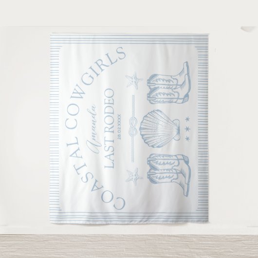 Cowgirl-laarzen voor een westerse vrijgezellenfees wandkleed (Voorkant)