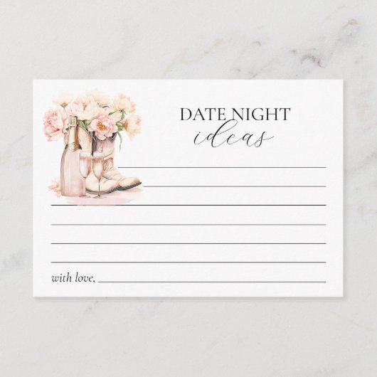 Cowgirl Laarzen Vrijgezellenfeest Bruid Datum Nach Advieskaart (Voorkant)