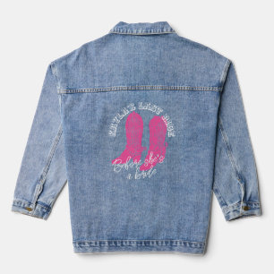 Cowgirl laarzen vrijgezellenontwerp denim jacket