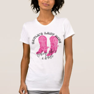 Cowgirl laarzen vrijgezellenontwerp t-shirt