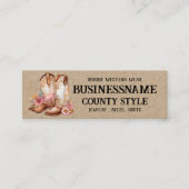 Cowgirl laarzen Western thema Mini Visitekaartje (Voorkant)