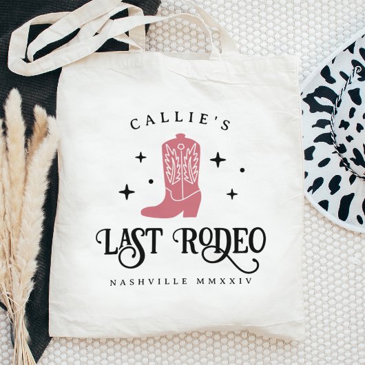 Cowgirl Laatste Rodeo Bachelorette Feest Tote Bag