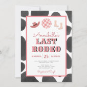 Cowgirl Laatste Rodeo Disco Bachelorette Kaart (Voorkant)