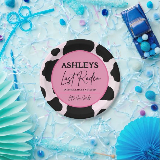 Cowgirl Laatste Rodeo Gepersonaliseerde Party Bord (Feest)