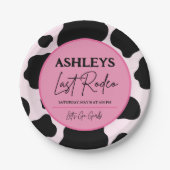 Cowgirl Laatste Rodeo Gepersonaliseerde Party Bord (Voorkant)