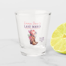 Cowgirl Laatste Rodeo Roze Bachelorette Shot Glas