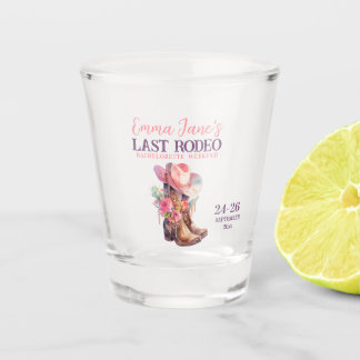 Cowgirl Laatste Rodeo Roze Bachelorette Shot Glas