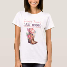 Cowgirl Laatste Rodeo Roze Bachelorette T-shirt