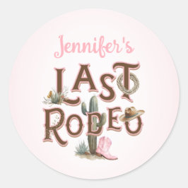 Cowgirl Laatste Rodeo Vrijgezellenfeest Ronde Sticker