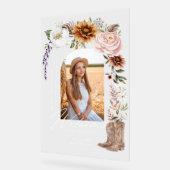 Cowgirl Land Western Foto Afstuderen Welkom Acryl Bord (Hoek)