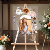 Cowgirl Land Western Foto Afstuderen Welkom Acryl Bord