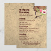 Cowgirl Landelijke Bloemrijke Bestemming Feest Iti Kaart (Voorkant / Achterkant)