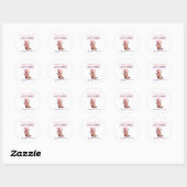 Cowgirl Last Rodeo Roze Bachelorette Ronde Sticker (Vel)