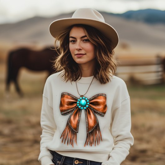 Cowgirl Leather Bow Trui