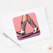 Cowgirl Looplaarzen Coquette Pop Art Stickers (Envelop)