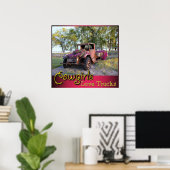 Cowgirl Love Trucks Poster (Thuiskantoor)