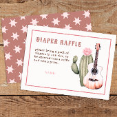 Cowgirl Luier Raffle Kaart Roze Western Thema