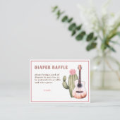 Cowgirl Luier Raffle Kaart Roze Western Thema (Staand voorkant)