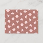 Cowgirl Luier Raffle Kaart Roze Western Thema (Achterkant)