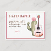 Cowgirl Luier Raffle Kaart Roze Western Thema (Voorkant)