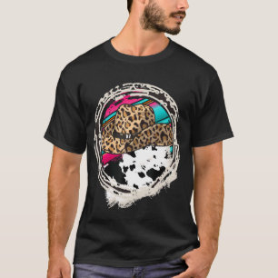 COWGIRL Luipaard Koe Patroonprint Serape Rodeo 1 T-shirt