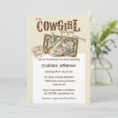 Cowgirl marquee  western cowboy pet cactus kaart (Staand voorkant)