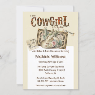 Cowgirl marquee western cowboy pet cactus kaart