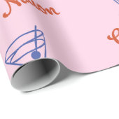 Cowgirl Martini Hand-Drawn Pink Gift Cadeaupapier (Rol Hoek)