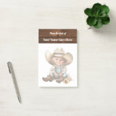 Cowgirl meisje met stetson cowboy pet schattig post-it® notes (Kantoor)